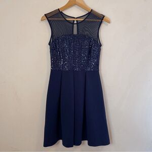 SD Collection Navy Sequin Dress Size 4